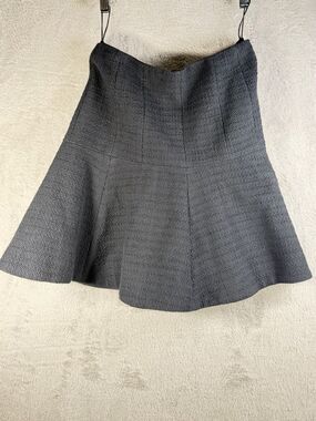 Carven Black Textured Mini Skirt 36